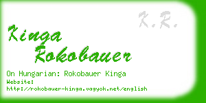 kinga rokobauer business card